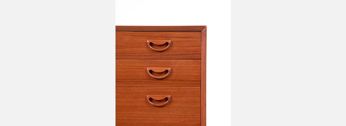 Danish Modern Teak Chest of Drawers Dresser