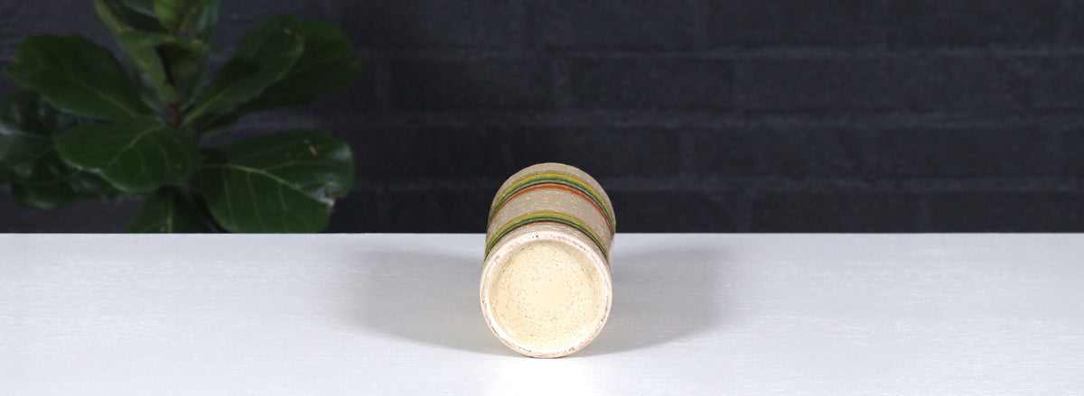 Aldo Londi Multi-Color Glazed Ceramic Vase for Bitossi Studio