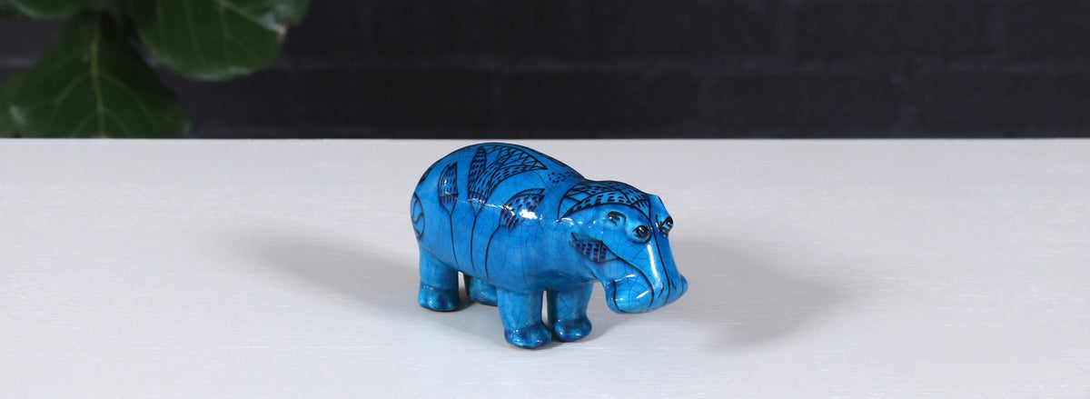 Vintage Metropolitan Museum Ceramic "William the Hippo" Sculpture