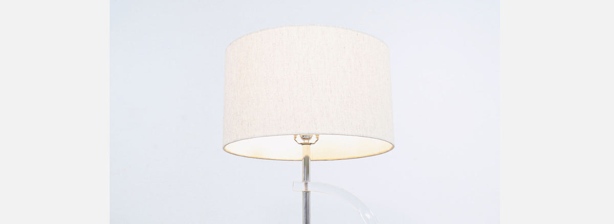 Mid-Century Modern Sculpted Lucite Table Lamps