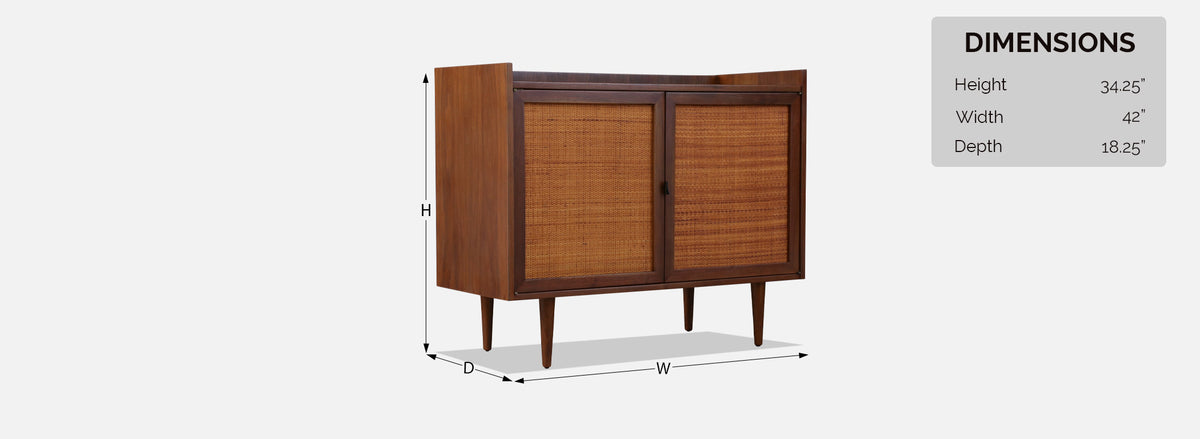 Jack Cartwright Cabinet w/ Cane Doors for Founders