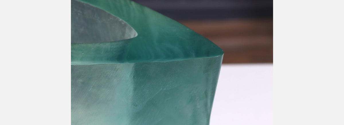 Terry Balle Resin Aqua Sculpture Vase