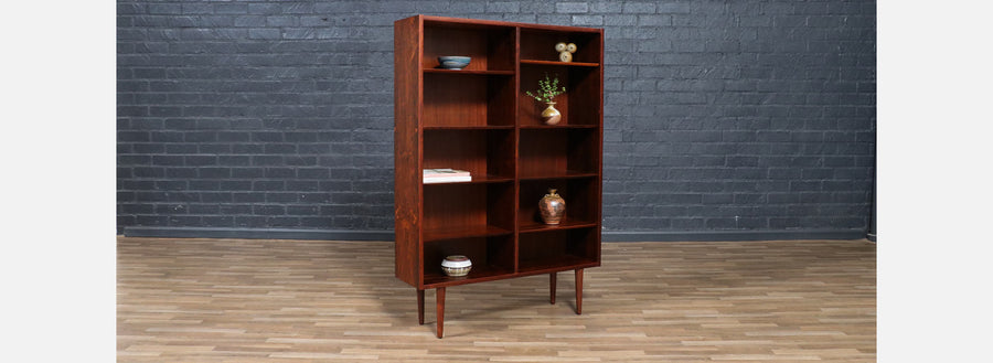 Danish Modern Brazilian Rosewood Bookshelf by Carlo Jensen