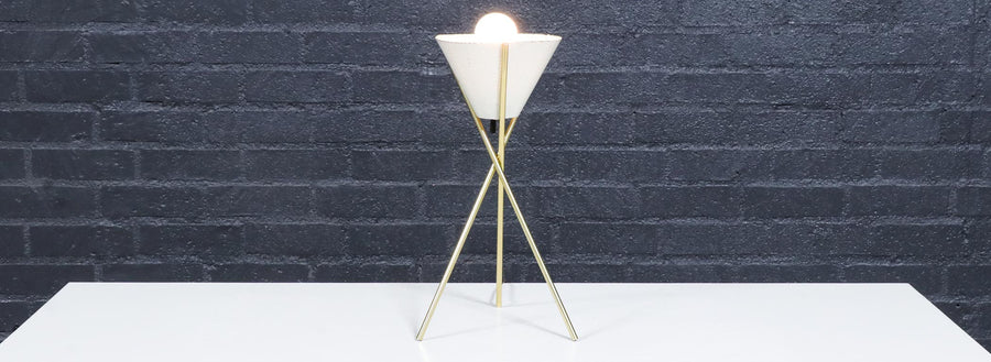 Gerald Thurston Tripod Brass Table Lamp for Lightolier