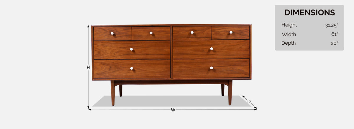 Kipp Stewart & Stewart McDougall ”Declaration” Walnut Dresser for Drexel