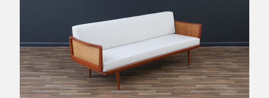 Peter Hvidt & Orla Mølgaard-Nielsen Teak & Cane Daybed Sofa
