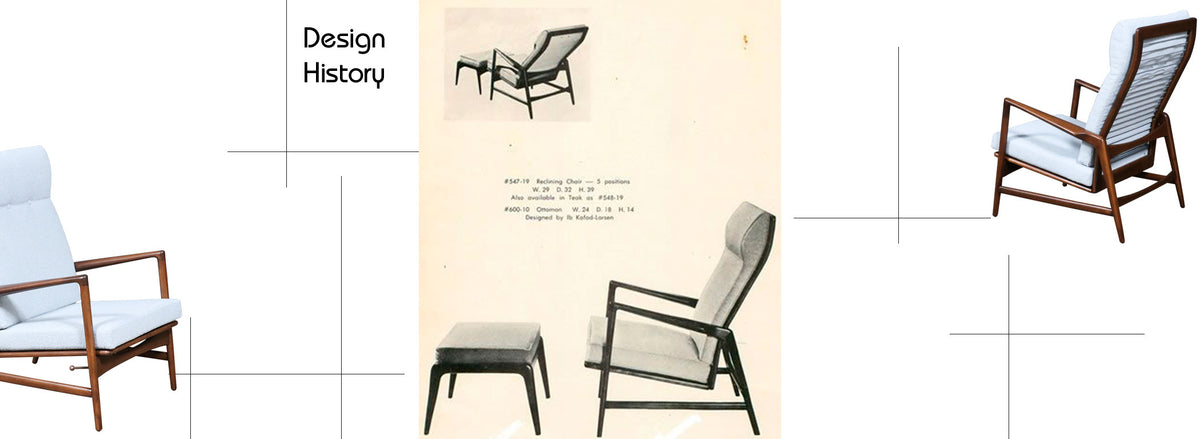 Mid-Century Reclining Lounge Chair by Ib Kofod-Larsen for Selig