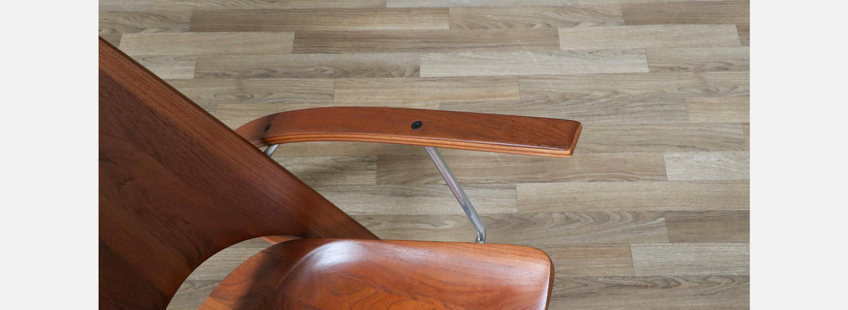 Californian Studio Modern Teak Rocking Chair by Leon Meyer