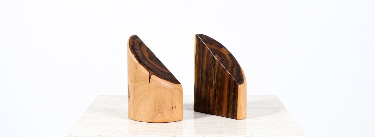 Don Shoemaker Sculpted Rosewood Bookends for Señal Furniture