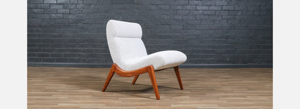 Mid-Century Modern Sculpted Slipper Chair