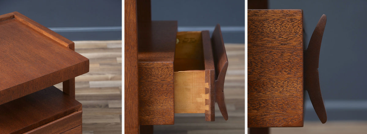 Paul Laszlo Two-Tier Night Stand for Brown Saltman
