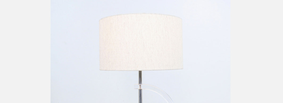 Mid-Century Modern Sculpted Lucite Table Lamps