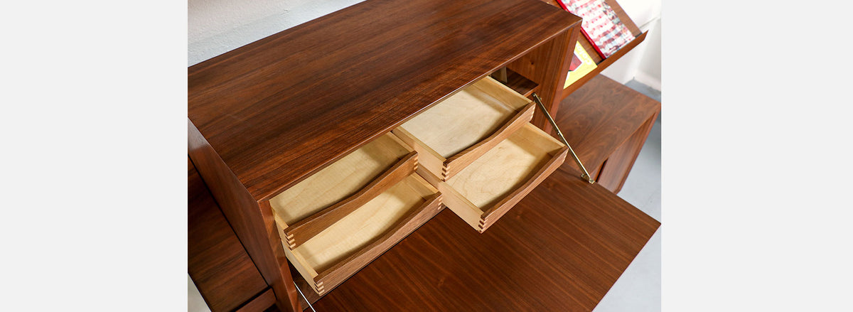Danish Modern Tension Pole Wall Unit System by Poul Cadovius