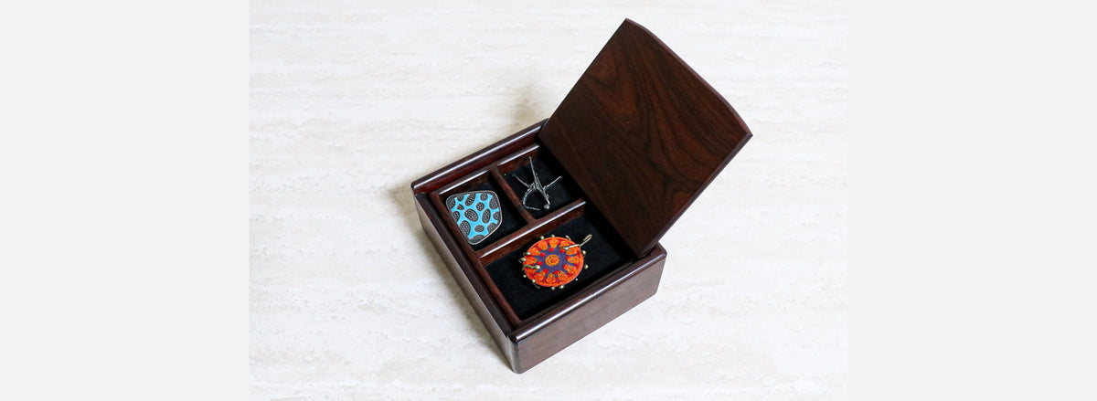 Mid-Century Modern Studio Craft Rosewood Jewelry Box