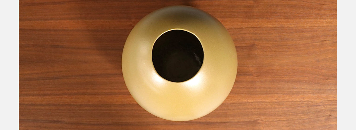 Marilyn Kay Austin Olive Green Sphere Planter for Architectural Pottery