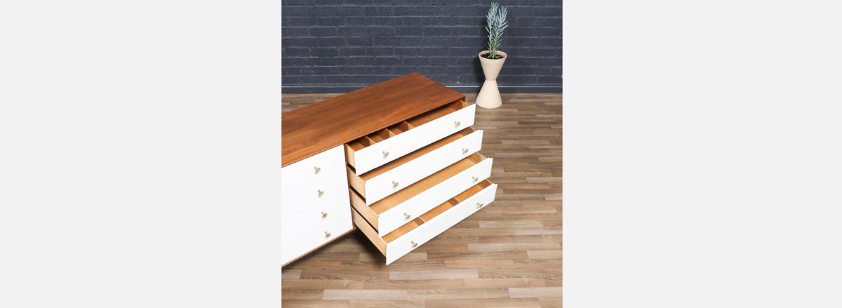 Greta M. Grossman Two-Tone Lacquered & Walnut Dresser for Glenn of CA