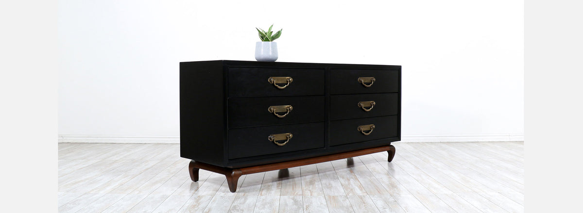 Mid-Century Modern Ebonized Dresser by American of Martinsville 