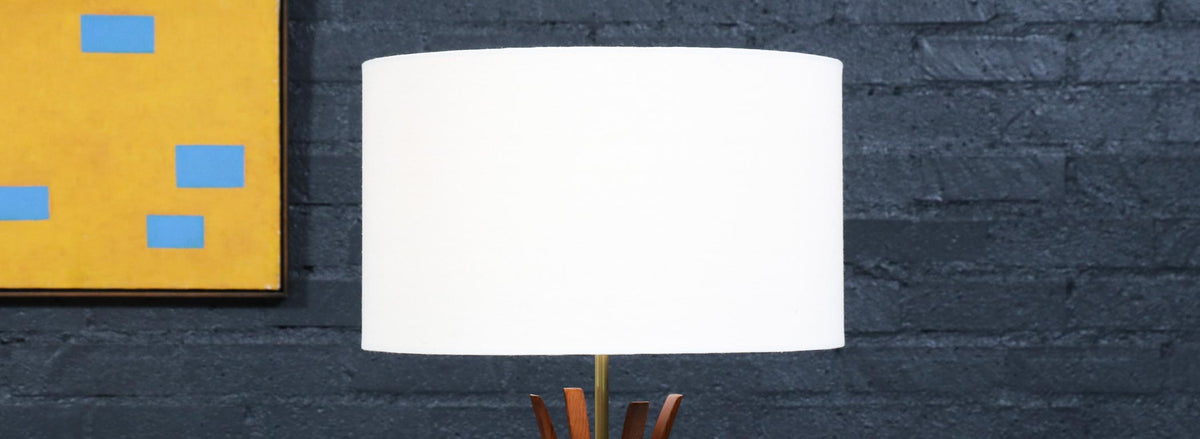 Mid-Century Modern Sculpted Table Lamp by Roller Lamp Co.