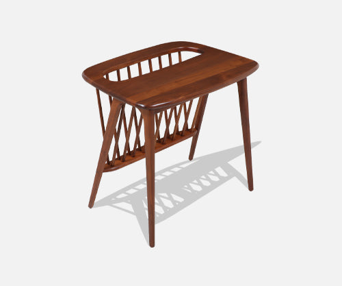 Arthur Umanoff Spindle Side Table with Magazine Rack for Washington Woodcraft