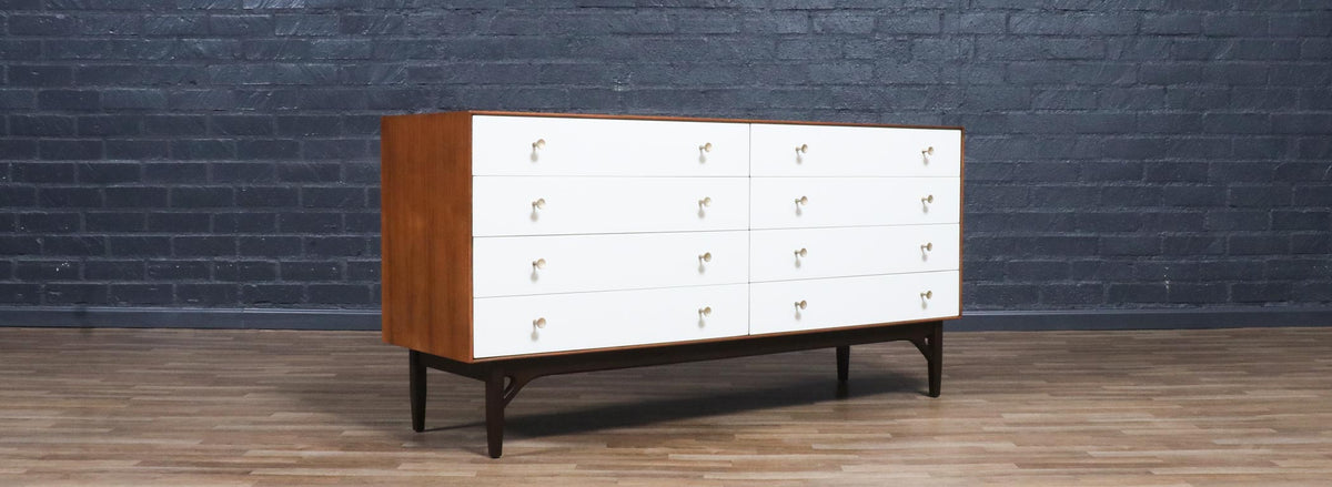 Greta M. Grossman Two-Tone Lacquered & Walnut Dresser for Glenn of CA