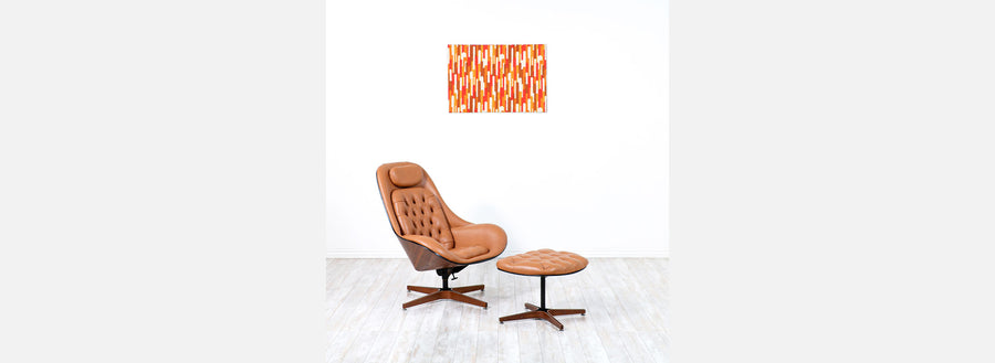 Mid-Century Modern Graphic Textile Wall Art