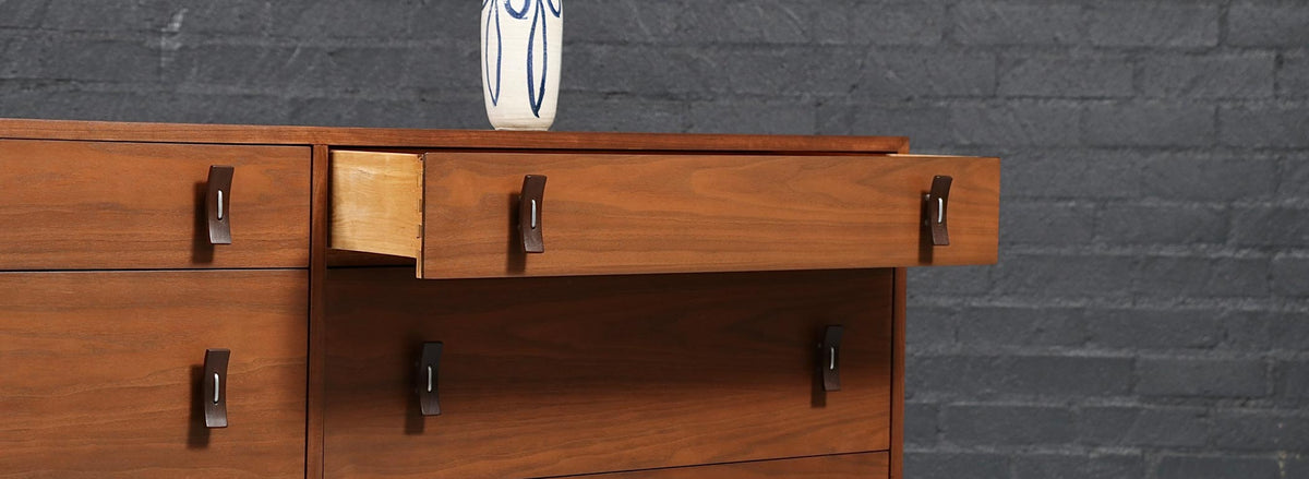Stanley Young Walnut 6-Drawer Dresser for Glenn of California