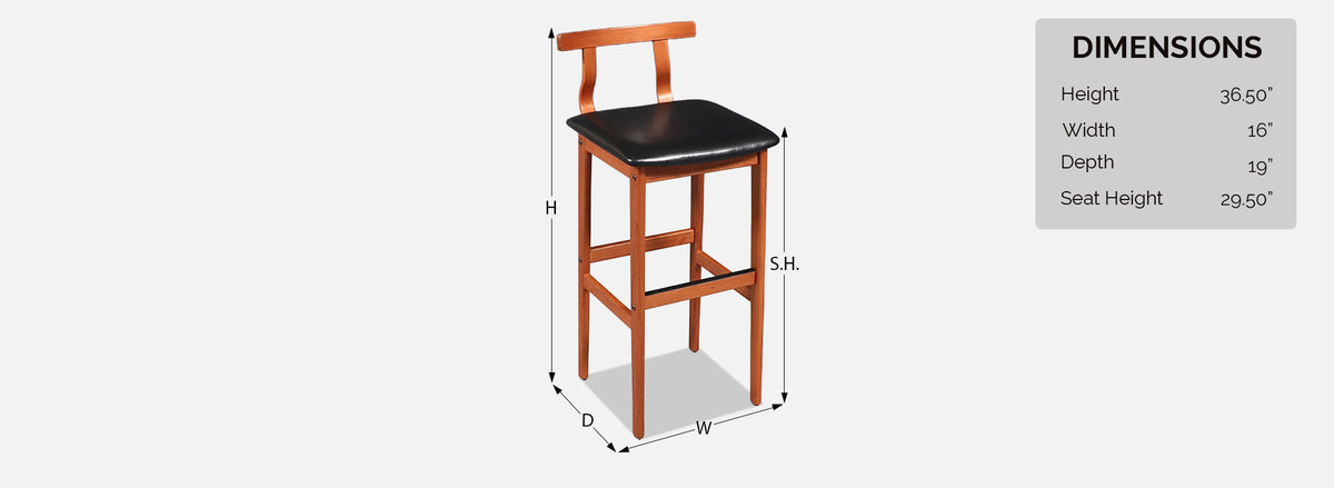 Danish Modern Teak & Leather Bar Stools by Korup Stolefabrik