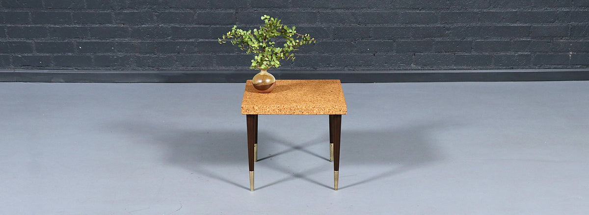 Paul Frankl Cork Side Table for Johnson Furniture
