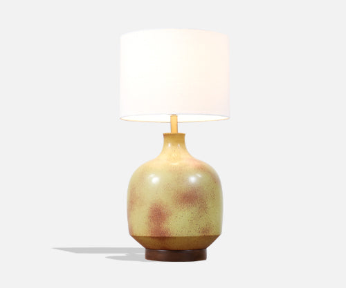 David Cressey Olive Green Pro Artisan Ceramic Table Lamp for Architectural Pottery