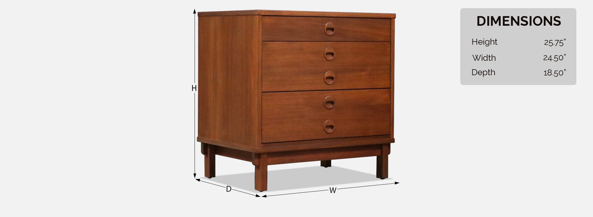 Yngve Ekström Model-507 Walnut Night Stands for Dux