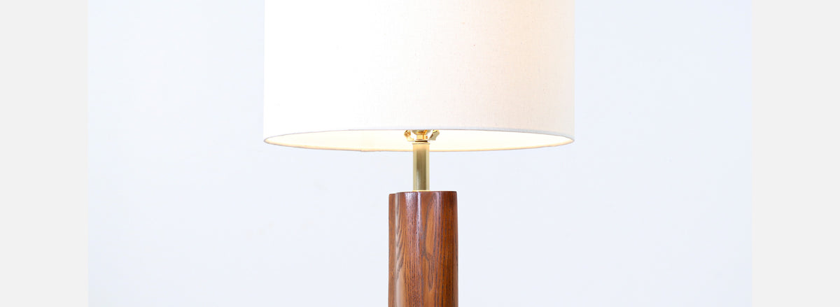 Californian Modern Sculpted Walnut Floor Lamp
