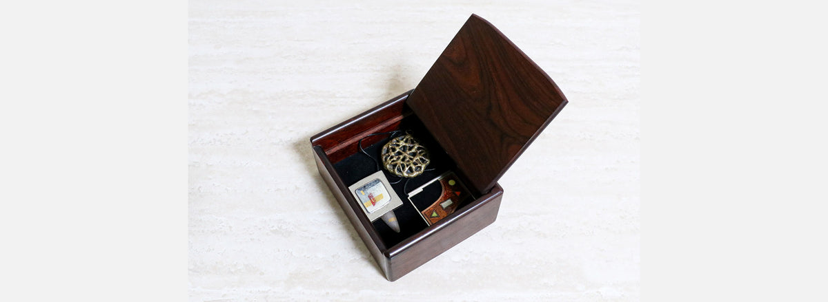 Mid-Century Modern Studio Craft Rosewood Jewelry Box