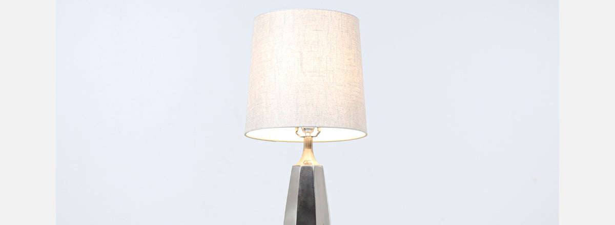 Mid-Century Sculpted Brass Table Lamp by Laurel