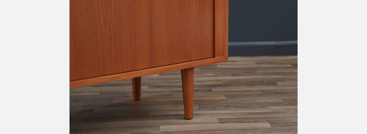 Carlo Jensen Teak Tambour-Door Credenza for Hundevad