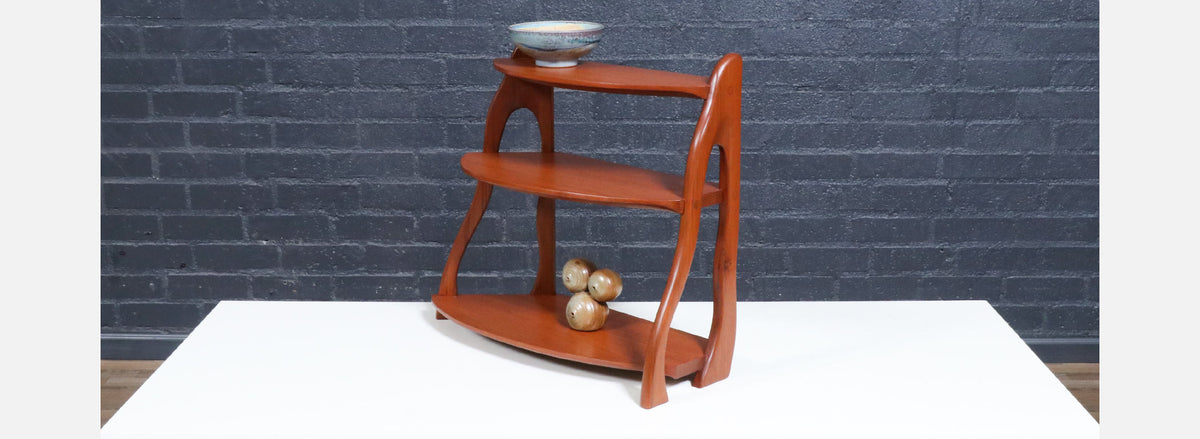 California Studio Craft Organic Modern Teak Counter Shelf