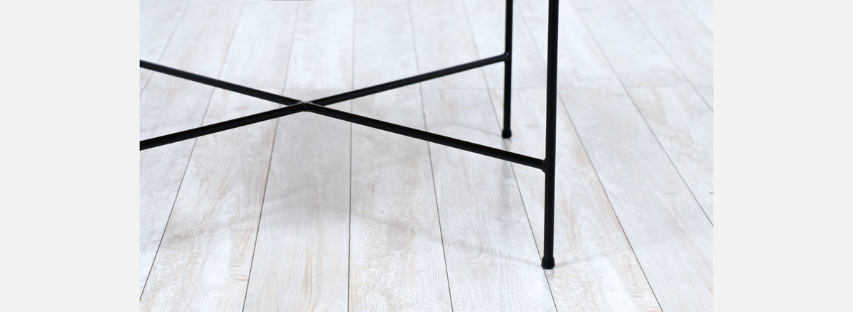 Paul McCobb Travertine Stone & Iron Coffee Table with for Winchendon Furniture