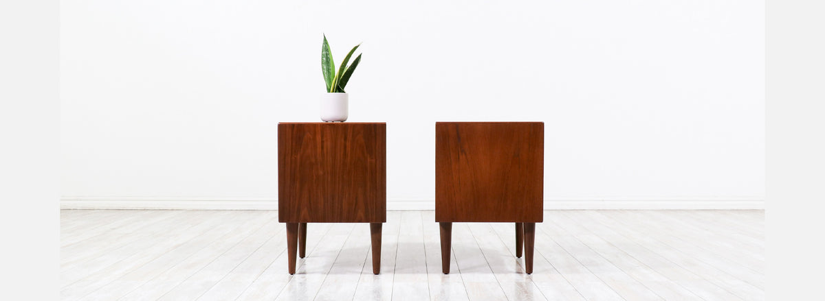 Scandinavian Modern Night Stands with Single Drawers by Westnofa