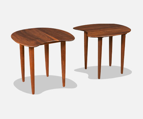 California Modern Sculpted Floating-Top Side Tables by Ace-Hi
