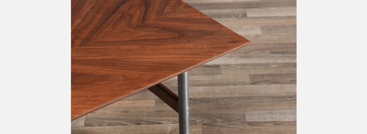 Jack Cartwright Steel & Walnut Coffee Table for Founders 