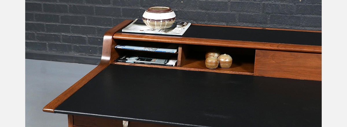 John Van Koert "Profile" Model-K80 Executive Desk w/ Leather Top for Drexel