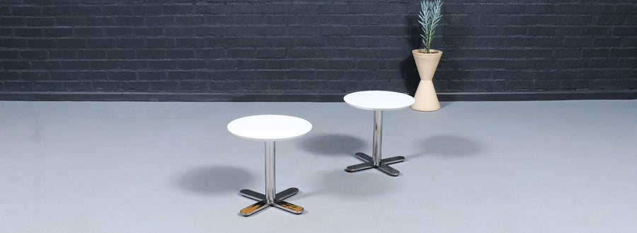 Californian Modern "Plus" Chrome Side Tables by West Coast Industries 