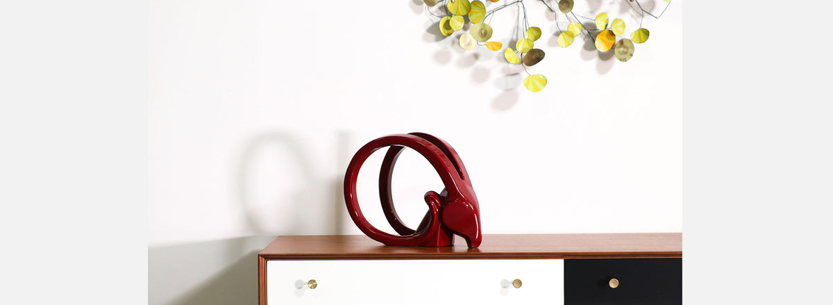 Mid-Century Modern Rams Head Sculpture by Jaru of California 