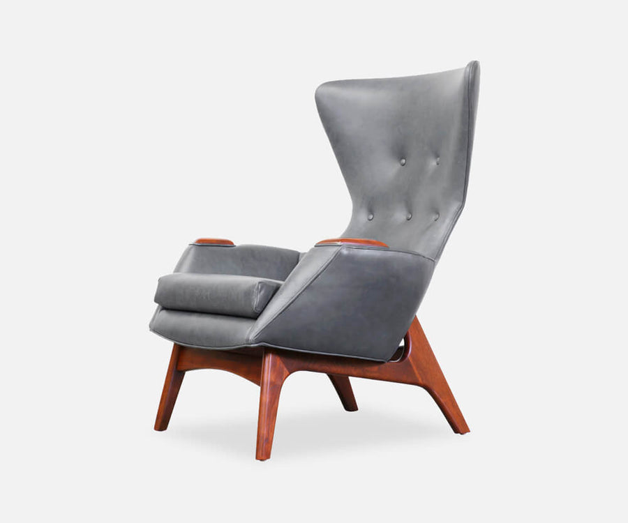 Adrian Pearsall Leather Wing High Back Chair for Craft Associates