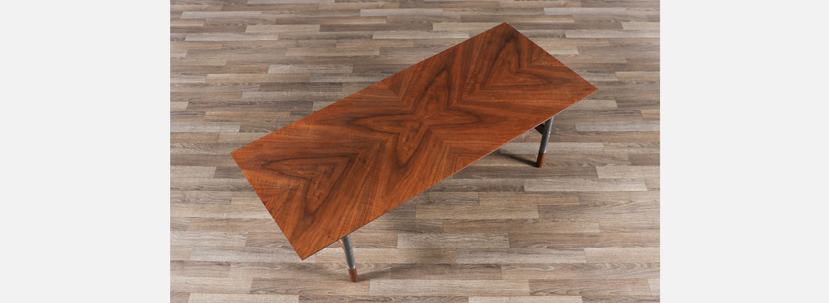 Jack Cartwright Steel & Walnut Coffee Table for Founders 
