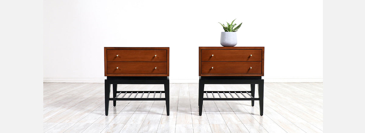 American of Martinsville Night Stands with Magazine Shelves