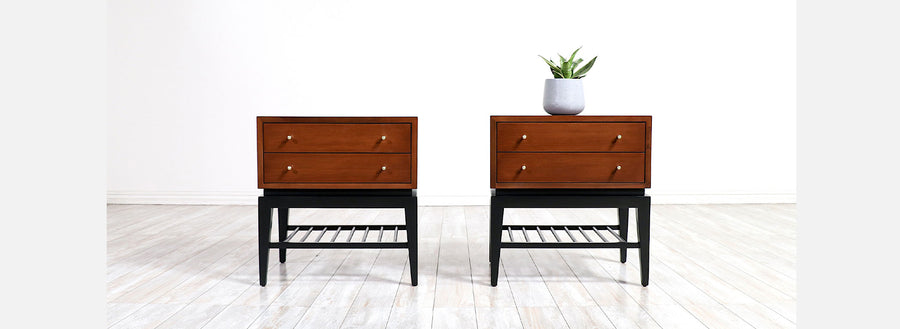 American of Martinsville Night Stands with Magazine Shelves