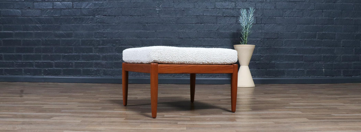 Swedish Modern Teak Stool by Folke Ohlsson for Dux