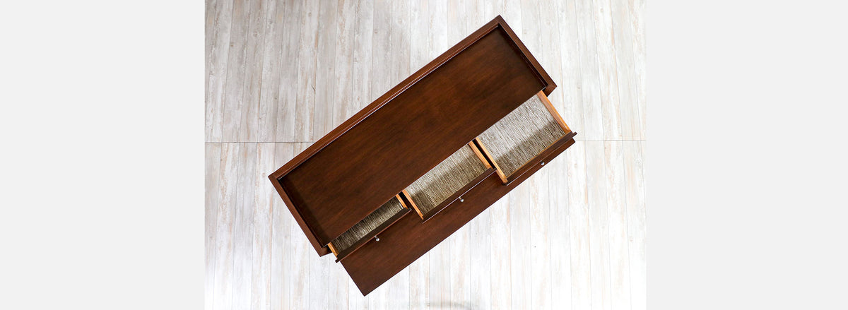 Paul McCobb "Irwin Collection" Chest of Drawers with Brass Accents for Calvin Furniture 