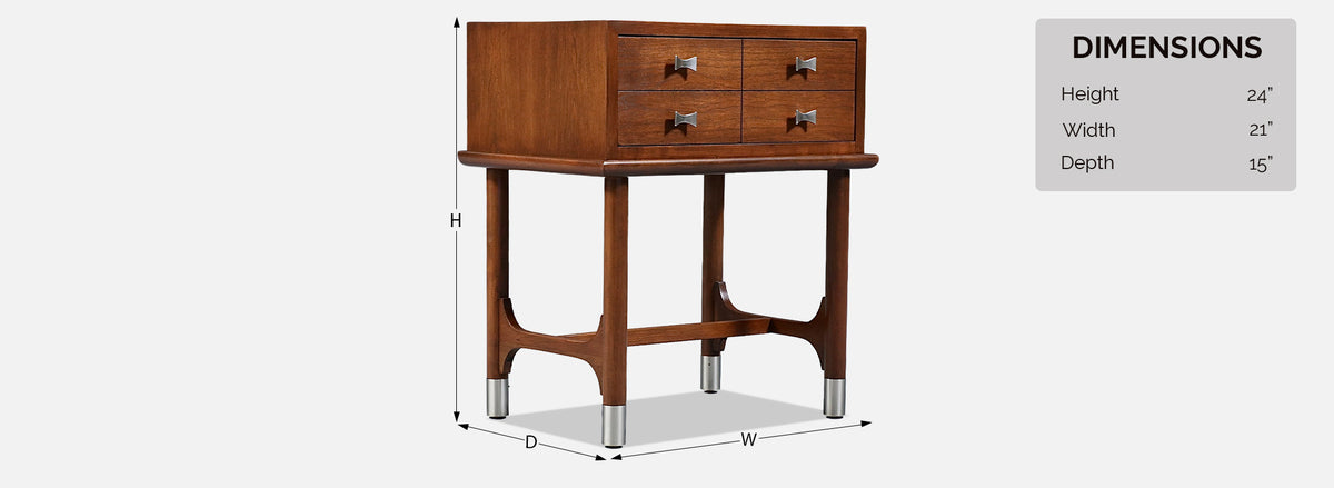 Mid-Century Modern Sculpted Floating Night Stands by Weiman