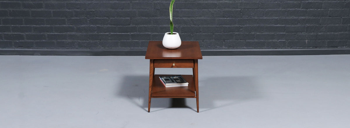 Paul McCobb "Planner Group" Side Table w/ Bookshelf for Winchendon Furniture